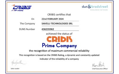 Savelli Technologies S.r.l. achieved the status of CRIBIS PRIME COMPANY